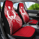 Pohnpei Car Seat Cover - Pohnpei Flag Map Red White - 105905 - YourCarButBetter