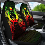 Pohnpei Car Seat Cover - Pohnpei Flag Map Reggae - 105905 - YourCarButBetter