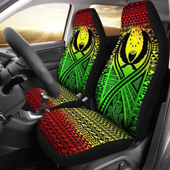 Pohnpei Car Seat Cover - Pohnpei Flag Polynesian Tattoo Reggae - 9 174914 - YourCarButBetter