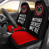 Pohnpei Car Seat Covers Couple Valentine Nothing Make Sense (Set Of Two) 153908 - YourCarButBetter