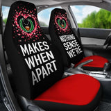 Pohnpei Car Seat Covers Couple Valentine Nothing Make Sense (Set Of Two) 153908 - YourCarButBetter