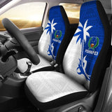 Pohnpei Car Seat Covers - Pohnpei Flag Coconut Tree - 4 1 153908 - YourCarButBetter