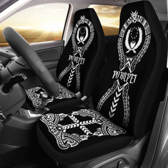 Pohnpei Car Seat Covers - Pohnpei Flag Micronesian Tribal - 04 153908 - YourCarButBetter