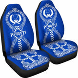Pohnpei Car Seat Covers - Pohnpei Flag Micronesian Tribal Blue - 04 153908 - YourCarButBetter