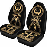 Pohnpei Car Seat Covers - Pohnpei Flag Micronesian Tribal Gold - 04 153908 - YourCarButBetter