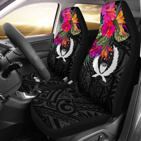 Pohnpei Car Seat Covers - Polynesian Hibiscus Pattern - 232125 - YourCarButBetter
