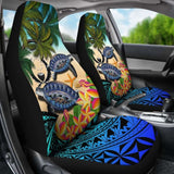 Pohnpei Car Seat Covers - Polynesian Turtle Coconut Tree And Plumeria Amazing 091114 - YourCarButBetter