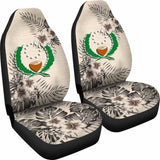 Pohnpei Car Seat Covers The Beige Hibiscus (Set Of Two) 7 232125 - YourCarButBetter