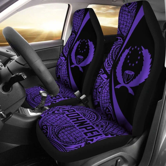 Pohnpei Coat Of Arm Polynesian Car Seat Covers Circle Style 03 9 153908 - YourCarButBetter