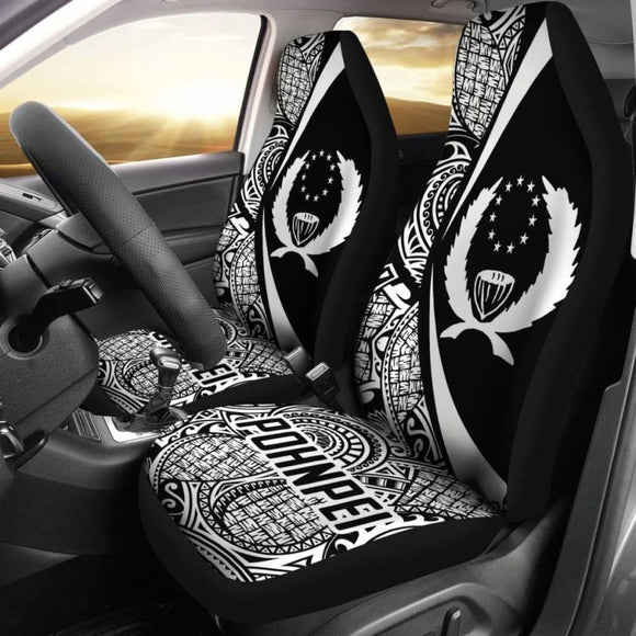 Pohnpei Coat Of Arm Polynesian Car Seat Covers Circle Style 05 9 153908 - YourCarButBetter