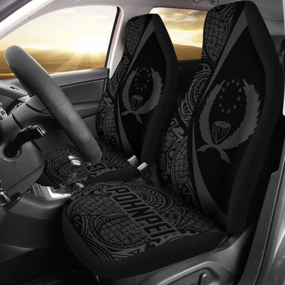 Pohnpei Coat Of Arms Polynesian Car Seat Covers Circle Style 9 153908 - YourCarButBetter