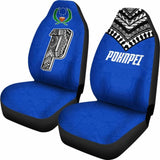 Pohnpei Flag Car Seat Covers Micronesian Pattern 09 153908 - YourCarButBetter