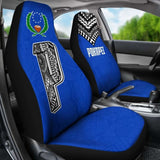 Pohnpei Flag Car Seat Covers Micronesian Pattern 09 153908 - YourCarButBetter