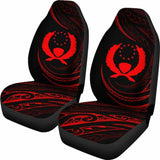 Pohnpei Islands Car Seat Covers - Red - Frida Style - 153908 - YourCarButBetter