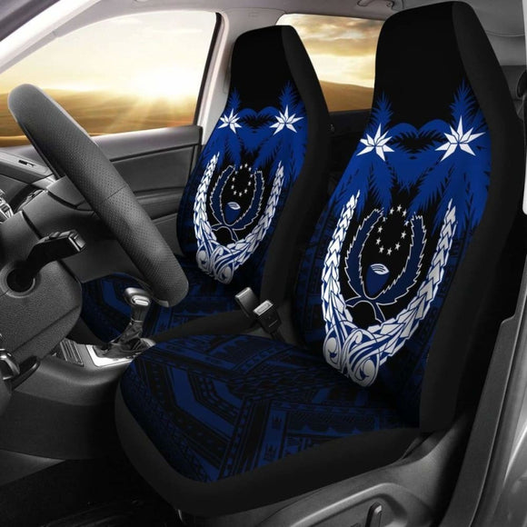 Pohnpei Micronesian Car Seat Covers - Pohnpei Flagg Coconut Tree - 12 1 153908 - YourCarButBetter