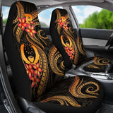 Pohnpei Micronesian Car Seat Covers - Gold Plumeria - 11 153908 - YourCarButBetter