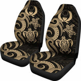 Pohnpei Micronesian Car Seat Covers - Gold Tentacle Turtle - 091114 - YourCarButBetter