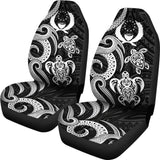 Pohnpei Micronesian Car Seat Covers - White Tentacle Turtle - 091114 - YourCarButBetter