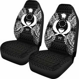 Pohnpei Polynesia Car Seat Cover Map Black 39 153908 - YourCarButBetter