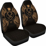 Pohnpei Polynesia Car Seat Cover Map Gold 39 153908 - YourCarButBetter