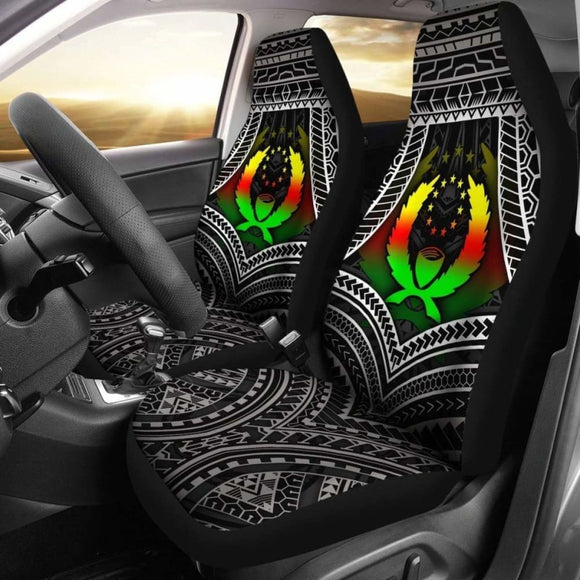 Pohnpei Polynesian Car Seat Covers - Pohnpei Flag Reggae Color - 18 153908 - YourCarButBetter