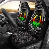 Pohnpei Polynesian Car Seat Covers - Pohnpei Flag Reggae Color - 18 153908 - YourCarButBetter