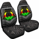 Pohnpei Polynesian Car Seat Covers - Pohnpei Flag Reggae Color - 18 153908 - YourCarButBetter