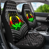 Pohnpei Polynesian Car Seat Covers - Pohnpei Flag Reggae Color - 18 153908 - YourCarButBetter