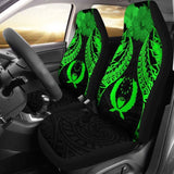 Pohnpei Polynesian Car Seat Covers Pride Seal And Hibiscus Green - 232125 - YourCarButBetter