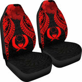 Pohnpei Polynesian Car Seat Covers Pride Seal And Hibiscus Red - 232125 - YourCarButBetter