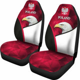Poland Car Seat Covers White Eagle Version 110424 - YourCarButBetter