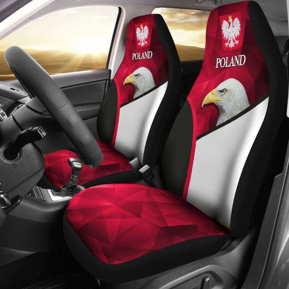Poland Car Seat Covers White Eagle Version 110424 - YourCarButBetter