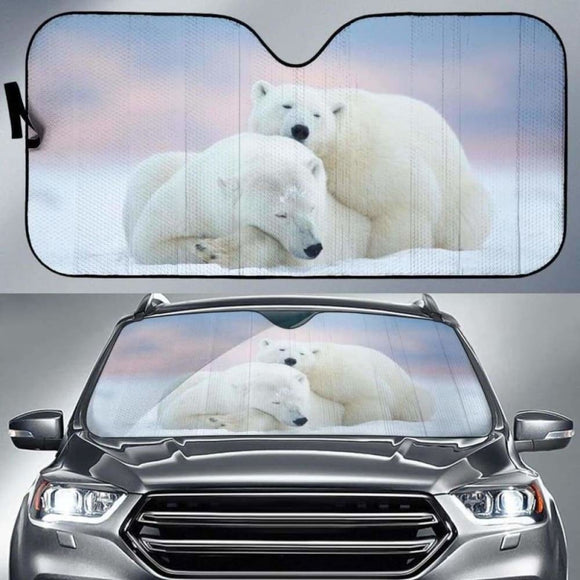 Polar Bear Car Sun Shades 102507 - YourCarButBetter