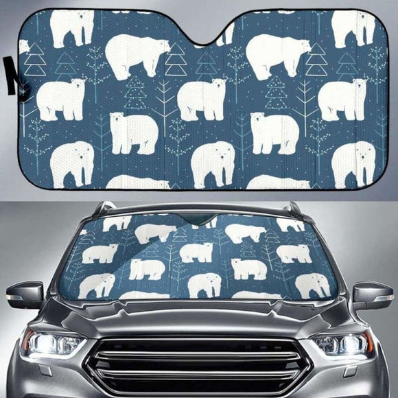 Polar Bear Mother Her Child Pattern Car Auto Sun Shades 102507 - YourCarButBetter