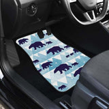 Polar Bear Winter Snow Pattern Front And Back Car Mats 153908 - YourCarButBetter