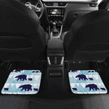 Polar Bear Winter Snow Pattern Front And Back Car Mats 153908 - YourCarButBetter