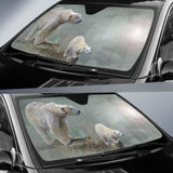 Polar Bears Polar Bear Cub 4K Car Sun Shade 102507 - YourCarButBetter
