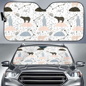 Polar Bears Star Poka Dot Pattern Car Auto Sun Shades 102507 - YourCarButBetter