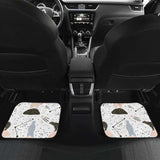 Polar Bears Star Poka Dot Pattern Front And Back Car Mats 153908 - YourCarButBetter