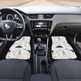 Polar Bears Star Poka Dot Pattern Front And Back Car Mats 153908 - YourCarButBetter