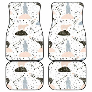 Polar Bears Star Poka Dot Pattern Front And Back Car Mats 153908 - YourCarButBetter