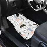 Polar Bears Star Poka Dot Pattern Front And Back Car Mats 153908 - YourCarButBetter