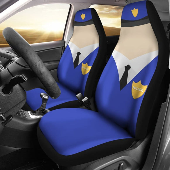 Police Art Custom Car Cover Seats 191119 101819 - YourCarButBetter