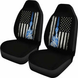 Police Liberty Flag Car Seat covere 153908 - YourCarButBetter