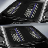 Police Officers Flag Auto Sun Car Shades 102507 - YourCarButBetter