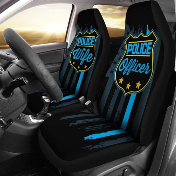 Police Wife & Officer Car Seat Covers 101819 - YourCarButBetter