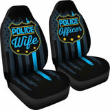 Police Wife & Officer Car Seat Covers 153908 - YourCarButBetter