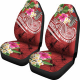 Polynesian American Samoa Car Seat Covers - Summer Plumeria (Red) - 105905 - YourCarButBetter