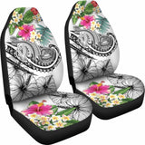 Polynesian American Samoa Car Seat Covers - Summer Plumeria (White) - 105905 - YourCarButBetter