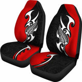 Polynesian Car Seat Cover - Aotearoa Silver Fern Maori - 105905 - YourCarButBetter